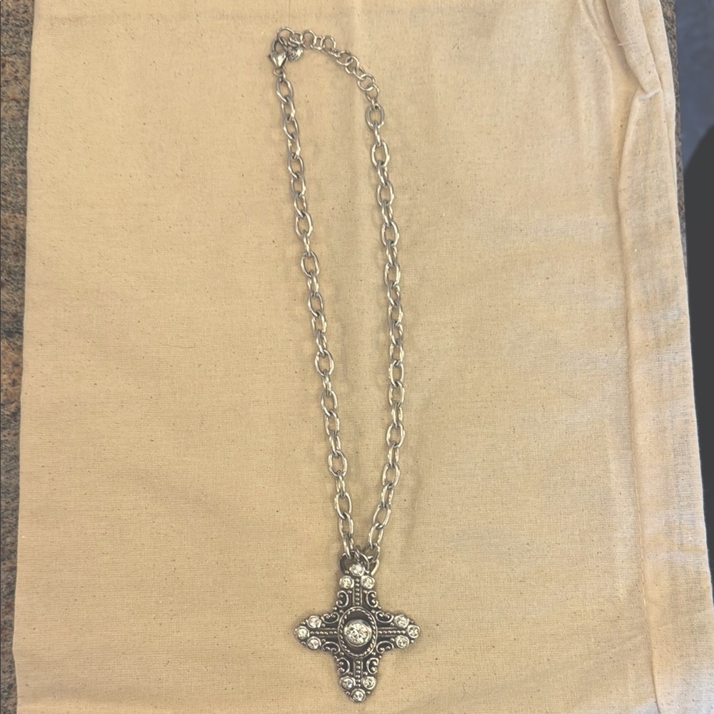 Silver Cross Pendant Necklace